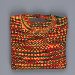 The Elder Statesman 100% cashmere tuck pop crew Rasta
