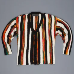 The Elder Statesman 100% Cashmere Rolo Cardigan Rasta