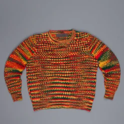 The Elder Statesman 100% cashmere tuck pop crew Rasta