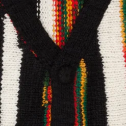 The Elder Statesman 100% Cashmere Rolo Cardigan Rasta
