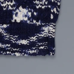 The Elder Statesman 100% cashmere tuck pop crew G blues