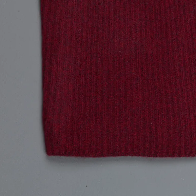 The Elder Statesman 100% cashmere medium ribbed crew Maroon