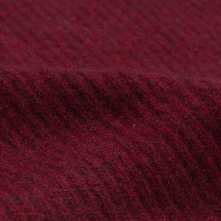 The Elder Statesman 100% cashmere medium ribbed crew Maroon