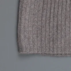 The Elder Statesman for Frans Boone 100% cashmere Odyssey Ribbed Turtleneck Grey Red Navy