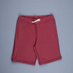 The Real McCoy's 9 Oz Loopwheel Shorts Maroon