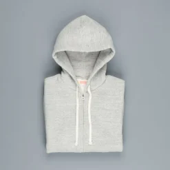 The Real McCoy's 10 oz. Loopwheel F/Z Parka Heather Grey