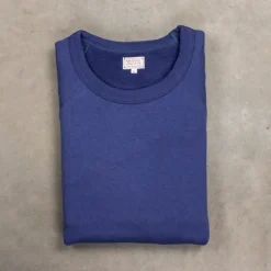 The Real McCoy's 9 Oz. Loopwheel Raglan Sweatshirt MQ Navy