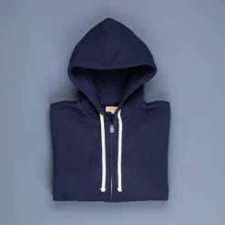 The Real McCoy's 10 oz. Loopwheel F/Z Parka Navy