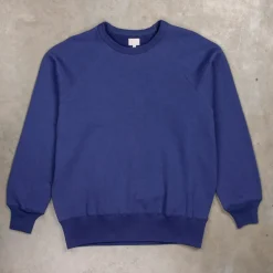 The Real McCoy's 9 Oz. Loopwheel Raglan Sweatshirt MQ Navy