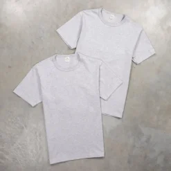 The Real McCoy's 2 Pack Crew Neck Tee Gray