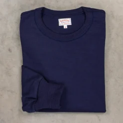 The Real McCoy's Athletic L/S T-shirt / Loopwheel Navy