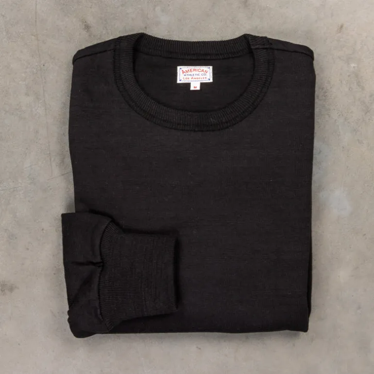 The Real McCoy's Athletic L/S T-shirt / Loopwheel Black