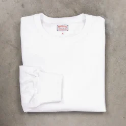 The Real McCoy's Athletic L/S T-shirt / Loopwheel White