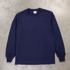 The Real McCoy's Athletic L/S T-shirt / Loopwheel Navy