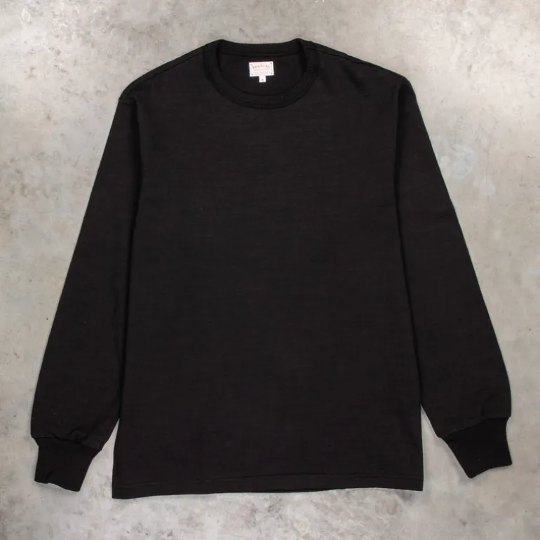 The Real McCoy's Athletic L/S T-shirt / Loopwheel Black