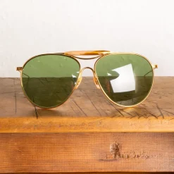 The Real McCoy's Aviator Flying Sunglasses Gold