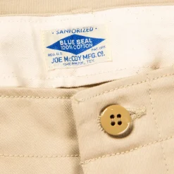 The Real McCoy's Blue Seal Chino Shorts Beige