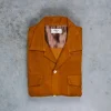 The Real McCoy's Corduroy Open Collar Shirt Mustard