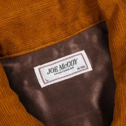 The Real McCoy's Corduroy Open Collar Shirt Mustard