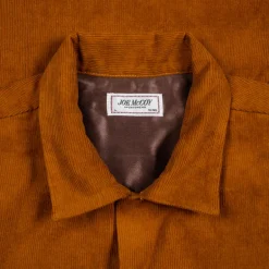 The Real McCoy's Corduroy Open Collar Shirt Mustard