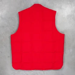 The Real McCoy's Cotton Nylon Down Vest Red
