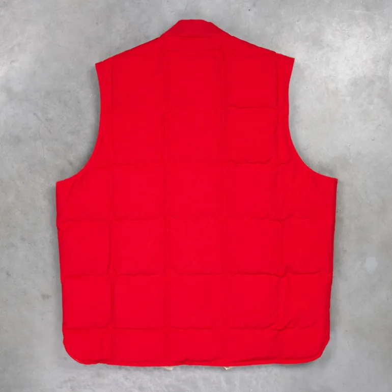 The Real McCoy's Cotton Nylon Down Vest Red