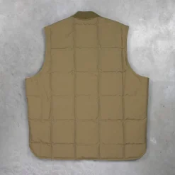 The Real McCoy's Cotton Nylon Down Vest Olive