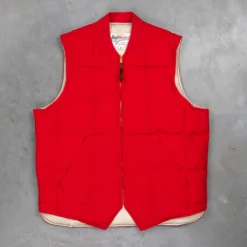 The Real McCoy's Cotton Nylon Down Vest Red