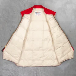 The Real McCoy's Cotton Nylon Down Vest Red