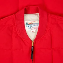 The Real McCoy's Cotton Nylon Down Vest Red