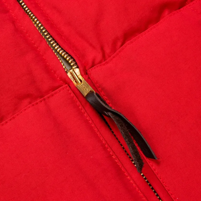 The Real McCoy's Cotton Nylon Down Vest Red