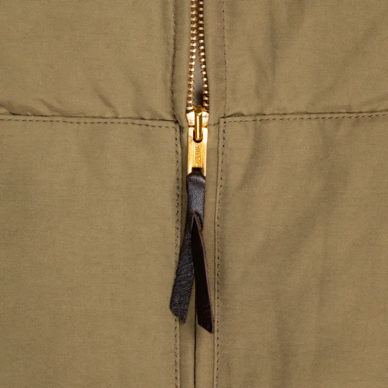 The Real McCoy's Cotton Nylon Down Vest Olive