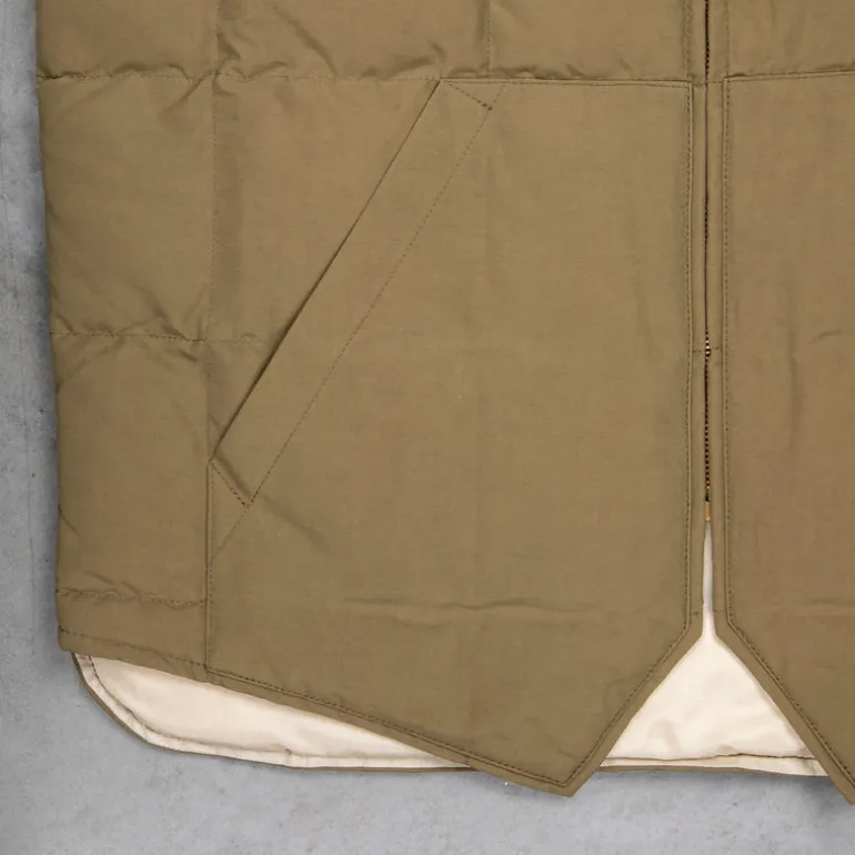 The Real McCoy's Cotton Nylon Down Vest Olive