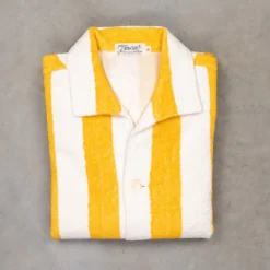The Real McCoy's Cotton Pile Beach Shirt Yellow Stripe
