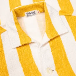 The Real McCoy's Cotton Pile Beach Shirt Yellow Stripe