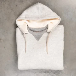 The Real McCoy's Double-Face Hooded Sweatshirt Gray