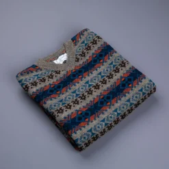 The Real McCoy's Fair Isle Sweater Gray