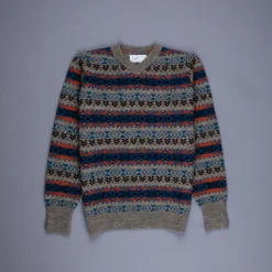The Real McCoy's Fair Isle Sweater Gray