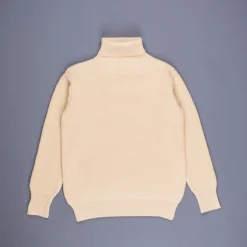 The Real McCoy's Fisherman's Turtle Neck Sweater Ecru