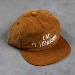 The Real McCoy's Five-Panel Corduroy Cap #1 Fishing Dad Mustard