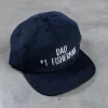 The Real McCoy's Five-Panel Corduroy Cap #1 Fishing Dad Navy