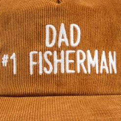The Real McCoy's Five-Panel Corduroy Cap #1 Fishing Dad Mustard