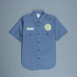 The Real McCoy's 8HU HBT Workshirt SS Stroh's Ink Blu
