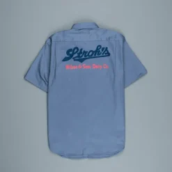 The Real McCoy's 8HU HBT Workshirt SS Stroh's Ink Blu