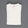 The Real McCoy's Joe McCoy Waffle Henley Longsleeve white