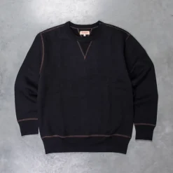 The Real McCoy's Joe McCoy 10oz Loopwheel Sweatshirt Black