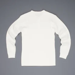 The Real McCoy's Joe McCoy Waffle Henley Longsleeve white