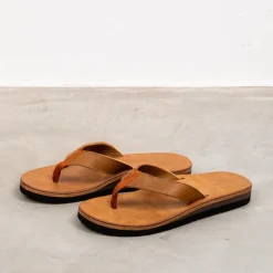 The Real McCoy's Leather Arched Sandal Raw Sienna