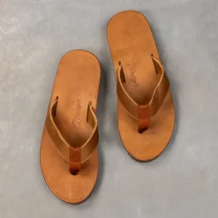The Real McCoy's Leather Arched Sandal Raw Sienna