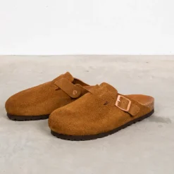 The Real McCoy´s Leather Foot Support Clogs Raw Sienna